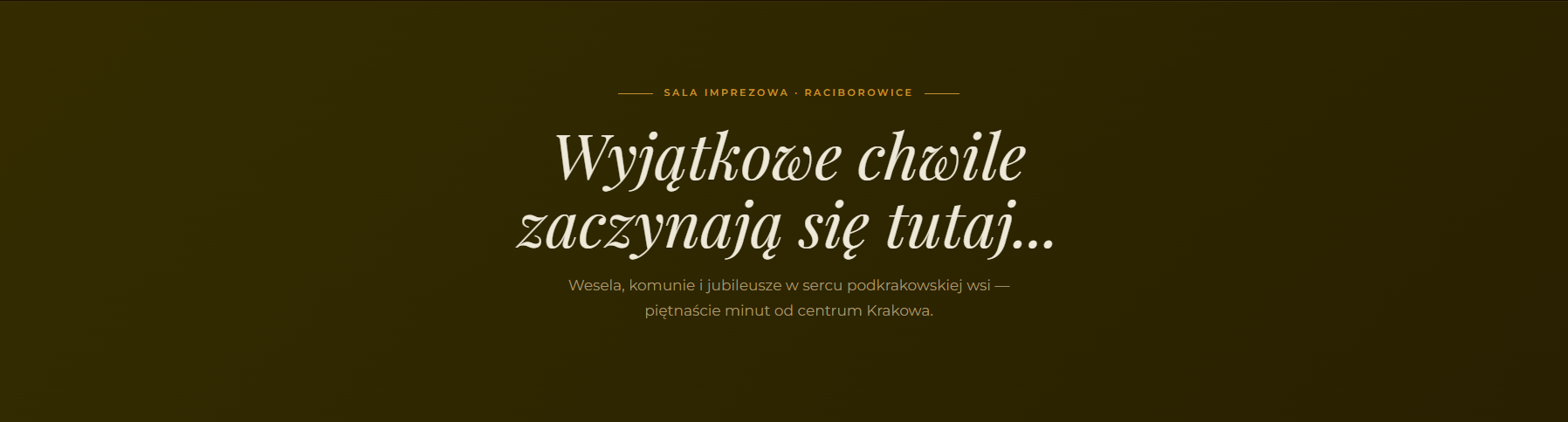 Podgląd strony Sala Raciborowice